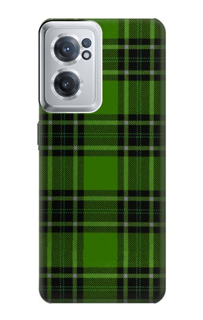 W2373 Tartan Green Pattern Hülle Schutzhülle Taschen und Leder Flip für OnePlus Nord CE 2 5G