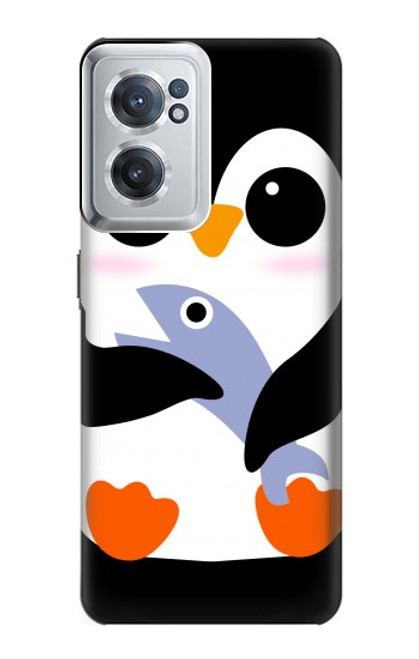 W2631 Cute Baby Penguin Hülle Schutzhülle Taschen und Leder Flip für OnePlus Nord CE 2 5G