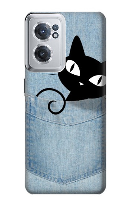 W2641 Pocket Black Cat Hülle Schutzhülle Taschen und Leder Flip für OnePlus Nord CE 2 5G