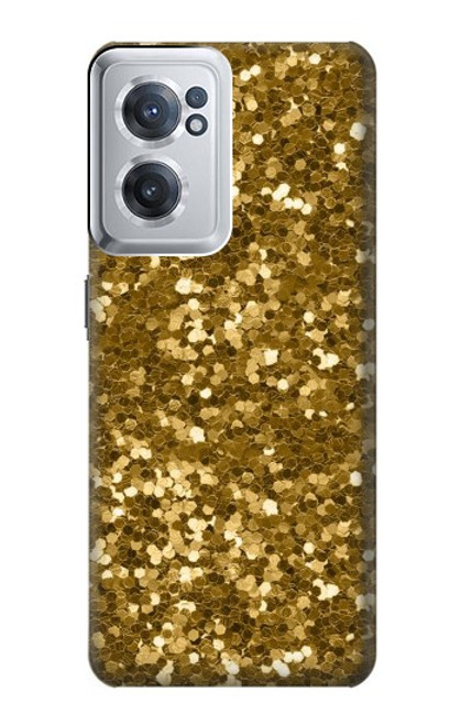 W3388 Gold Glitter Graphic Print Hülle Schutzhülle Taschen und Leder Flip für OnePlus Nord CE 2 5G