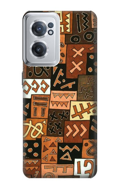 W3460 Mali Art Pattern Hülle Schutzhülle Taschen und Leder Flip für OnePlus Nord CE 2 5G