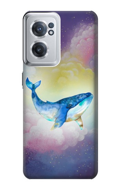 W3802 Dream Whale Pastel Fantasy Hülle Schutzhülle Taschen und Leder Flip für OnePlus Nord CE 2 5G