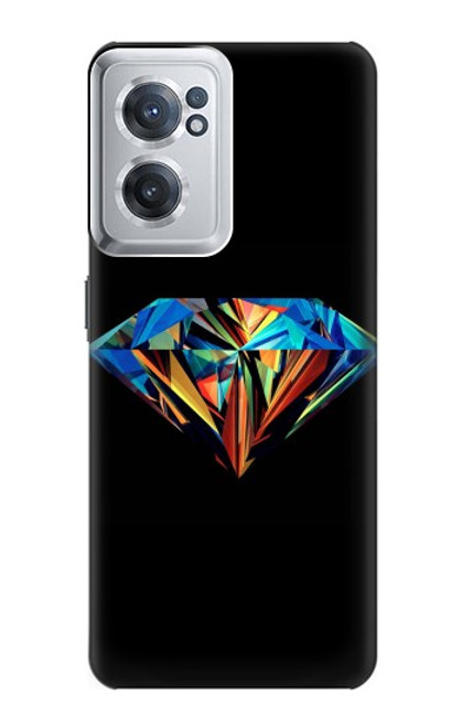 W3842 Abstract Colorful Diamond Hülle Schutzhülle Taschen und Leder Flip für OnePlus Nord CE 2 5G