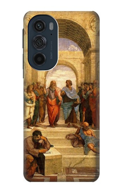 W1086 Raphael's School of Athens Hülle Schutzhülle Taschen und Leder Flip für Motorola Edge 30 Pro