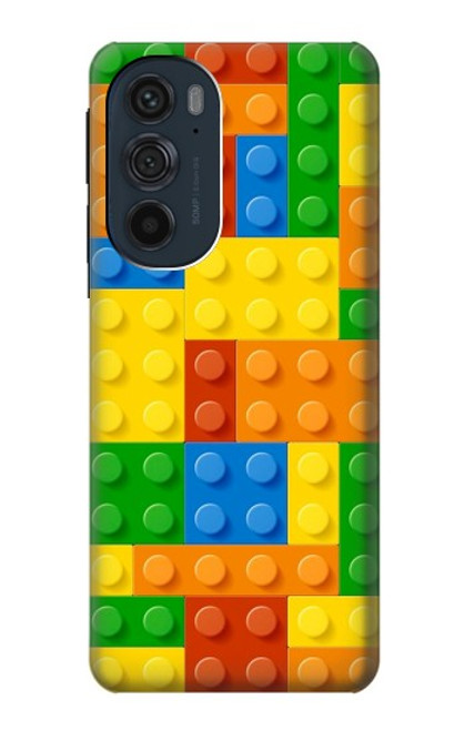 W3595 Brick Toy Hülle Schutzhülle Taschen und Leder Flip für Motorola Edge 30 Pro