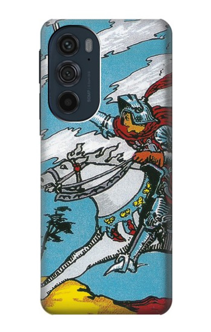 W3731 Tarot Card Knight of Swords Hülle Schutzhülle Taschen und Leder Flip für Motorola Edge 30 Pro