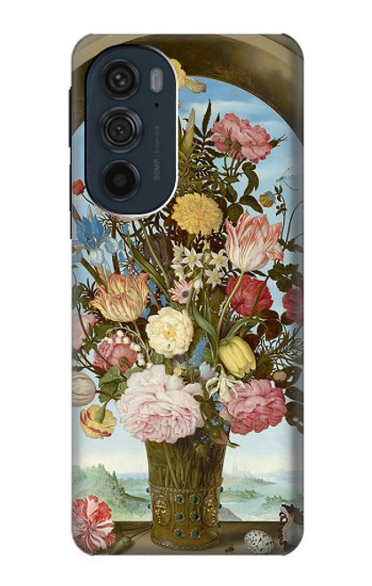 W3749 Vase of Flowers Hülle Schutzhülle Taschen und Leder Flip für Motorola Edge 30 Pro