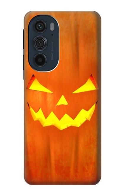 W3828 Pumpkin Halloween Hülle Schutzhülle Taschen und Leder Flip für Motorola Edge 30 Pro
