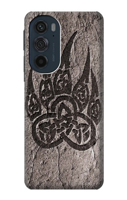 W3832 Viking Norse Bear Paw Berserkers Rock Hülle Schutzhülle Taschen und Leder Flip für Motorola Edge 30 Pro