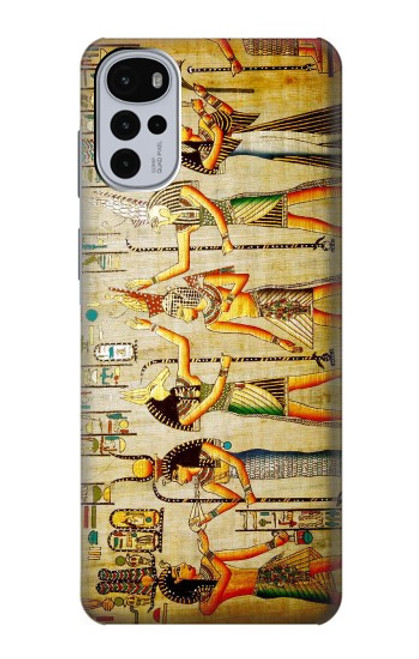 W0272 Egypt Wall Art Hülle Schutzhülle Taschen und Leder Flip für Motorola Moto G22