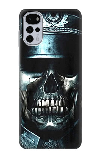 W0754 Skull Soldier Zombie Hülle Schutzhülle Taschen und Leder Flip für Motorola Moto G22