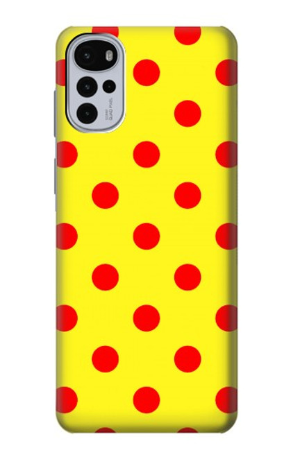 W3526 Red Spot Polka Dot Hülle Schutzhülle Taschen und Leder Flip für Motorola Moto G22