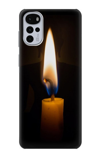 W3530 Buddha Candle Burning Hülle Schutzhülle Taschen und Leder Flip für Motorola Moto G22
