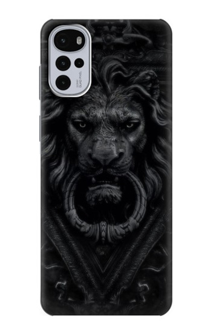 W3619 Dark Gothic Lion Hülle Schutzhülle Taschen und Leder Flip für Motorola Moto G22