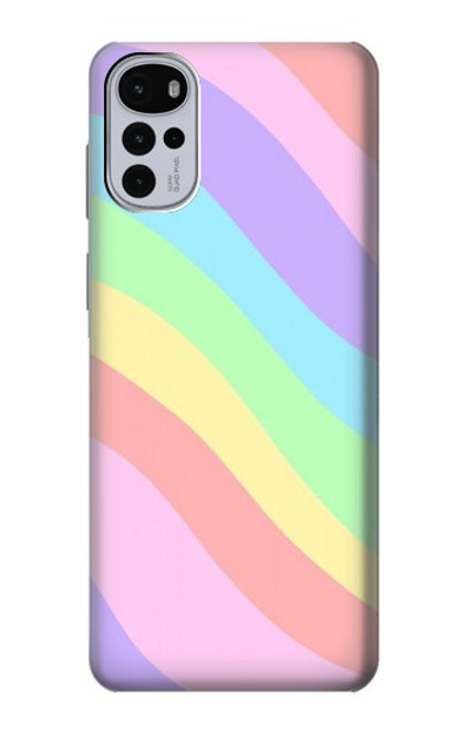 W3810 Pastel Unicorn Summer Wave Hülle Schutzhülle Taschen und Leder Flip für Motorola Moto G22