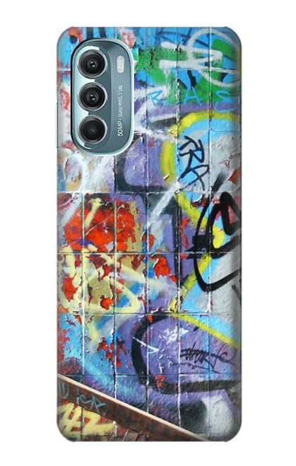 W0588 Wall Graffiti Hülle Schutzhülle Taschen und Leder Flip für Motorola Moto G Stylus 5G (2022)