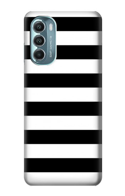 W1596 Black and White Striped Hülle Schutzhülle Taschen und Leder Flip für Motorola Moto G Stylus 5G (2022)