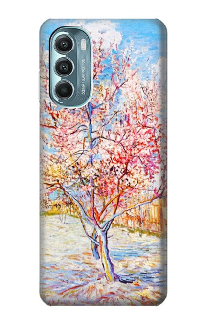 W2450 Van Gogh Peach Tree Blossom Hülle Schutzhülle Taschen und Leder Flip für Motorola Moto G Stylus 5G (2022)