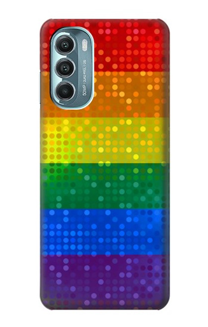 W2683 Rainbow LGBT Pride Flag Hülle Schutzhülle Taschen und Leder Flip für Motorola Moto G Stylus 5G (2022)