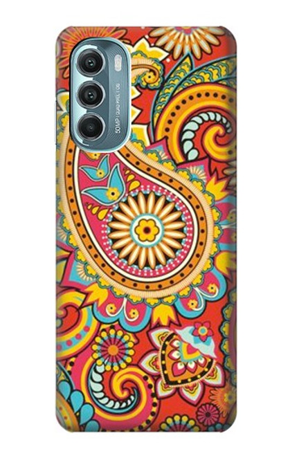 W3402 Floral Paisley Pattern Seamless Hülle Schutzhülle Taschen und Leder Flip für Motorola Moto G Stylus 5G (2022)