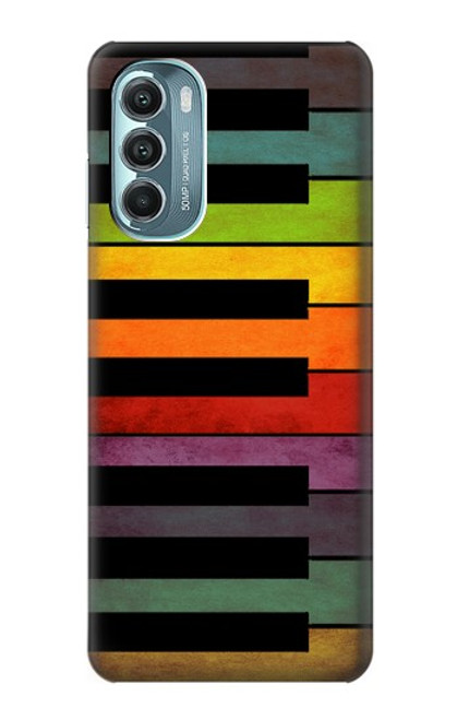 W3451 Colorful Piano Hülle Schutzhülle Taschen und Leder Flip für Motorola Moto G Stylus 5G (2022)