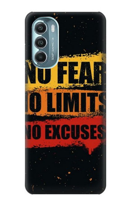 W3492 No Fear Limits Excuses Hülle Schutzhülle Taschen und Leder Flip für Motorola Moto G Stylus 5G (2022)