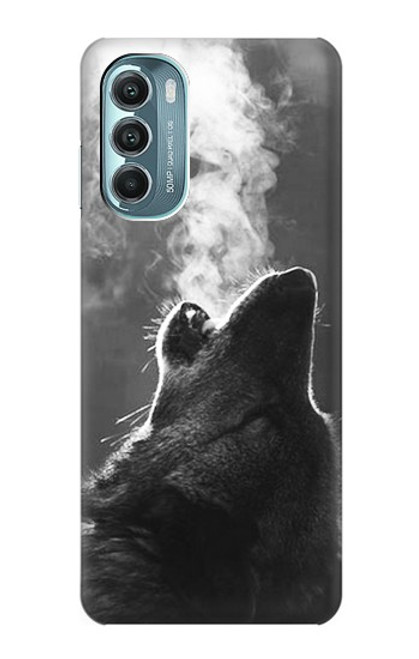 W3505 Wolf Howling Hülle Schutzhülle Taschen und Leder Flip für Motorola Moto G Stylus 5G (2022)