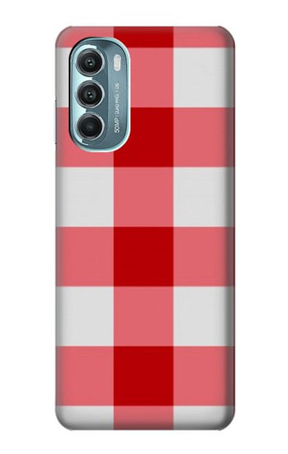 W3535 Red Gingham Hülle Schutzhülle Taschen und Leder Flip für Motorola Moto G Stylus 5G (2022)