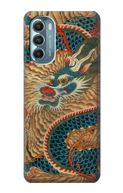 W3541 Dragon Cloud Painting Hülle Schutzhülle Taschen und Leder Flip für Motorola Moto G Stylus 5G (2022)