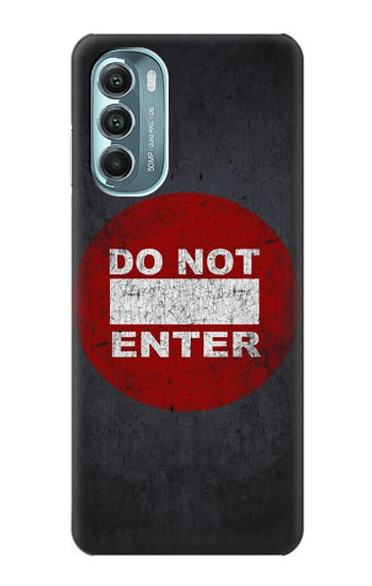 W3683 Do Not Enter Hülle Schutzhülle Taschen und Leder Flip für Motorola Moto G Stylus 5G (2022)