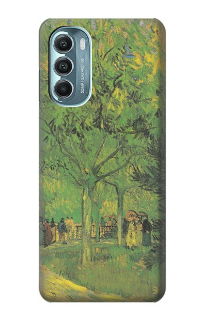 W3748 Van Gogh A Lane in a Public Garden Hülle Schutzhülle Taschen und Leder Flip für Motorola Moto G Stylus 5G (2022)