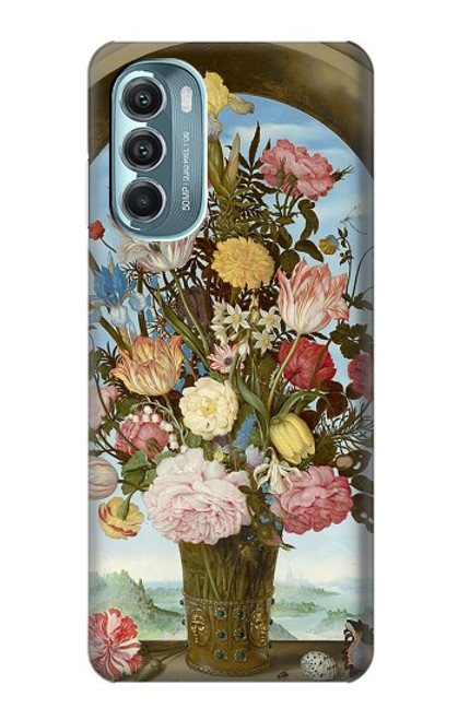 W3749 Vase of Flowers Hülle Schutzhülle Taschen und Leder Flip für Motorola Moto G Stylus 5G (2022)
