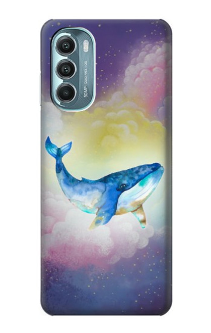 W3802 Dream Whale Pastel Fantasy Hülle Schutzhülle Taschen und Leder Flip für Motorola Moto G Stylus 5G (2022)