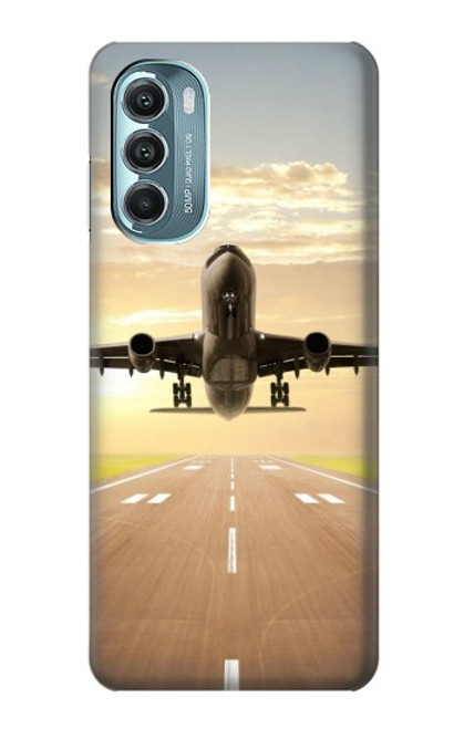 W3837 Airplane Take off Sunrise Hülle Schutzhülle Taschen und Leder Flip für Motorola Moto G Stylus 5G (2022)