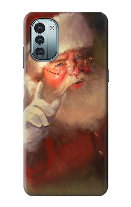 W1144 Xmas Santa Claus Hülle Schutzhülle Taschen und Leder Flip für Nokia G11, G21