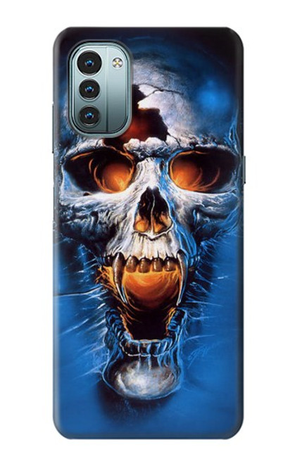 W1462 Vampire Skull Hülle Schutzhülle Taschen und Leder Flip für Nokia G11, G21
