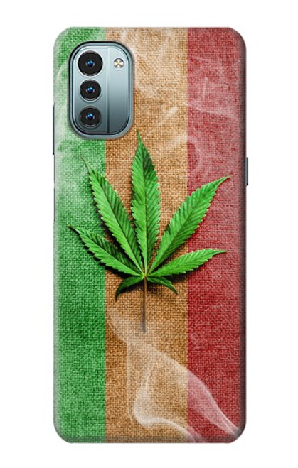 W2109 Marijuana Rasta Flag Hülle Schutzhülle Taschen und Leder Flip für Nokia G11, G21