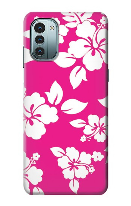 W2246 Hawaiian Hibiscus Pink Pattern Hülle Schutzhülle Taschen und Leder Flip für Nokia G11, G21