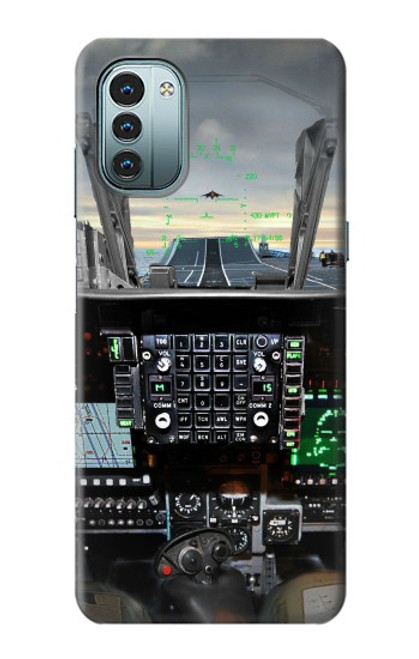 W2435 Fighter Jet Aircraft Cockpit Hülle Schutzhülle Taschen und Leder Flip für Nokia G11, G21