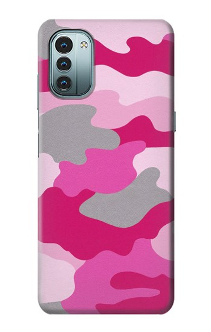 W2525 Pink Camo Camouflage Hülle Schutzhülle Taschen und Leder Flip für Nokia G11, G21