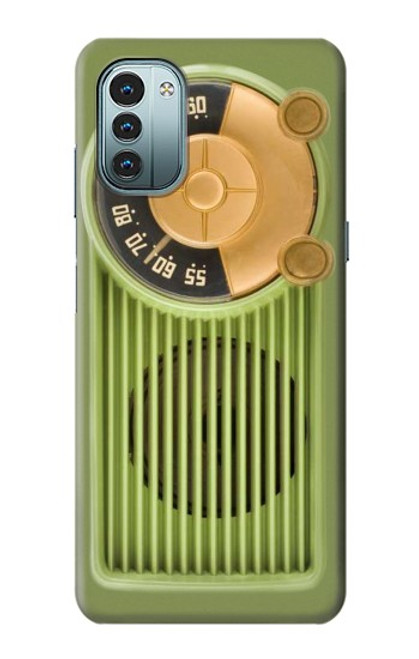 W2656 Vintage Bakelite Radio Green Hülle Schutzhülle Taschen und Leder Flip für Nokia G11, G21