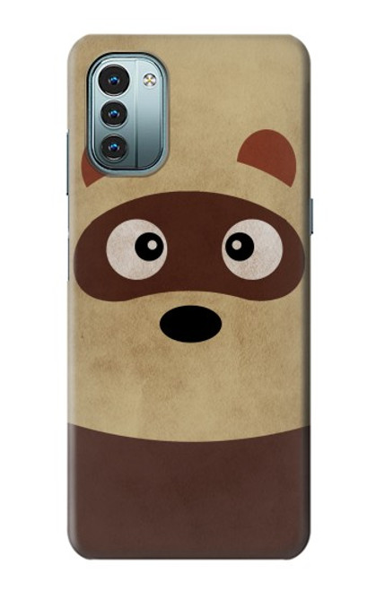 W2825 Cute Cartoon Raccoon Hülle Schutzhülle Taschen und Leder Flip für Nokia G11, G21