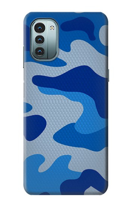 W2958 Army Blue Camo Camouflage Hülle Schutzhülle Taschen und Leder Flip für Nokia G11, G21