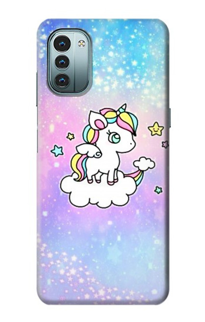 W3256 Cute Unicorn Cartoon Hülle Schutzhülle Taschen und Leder Flip für Nokia G11, G21