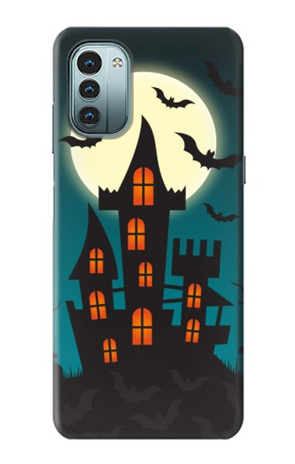 W3268 Halloween Festival Castle Hülle Schutzhülle Taschen und Leder Flip für Nokia G11, G21