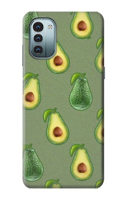 W3285 Avocado Fruit Pattern Hülle Schutzhülle Taschen und Leder Flip für Nokia G11, G21