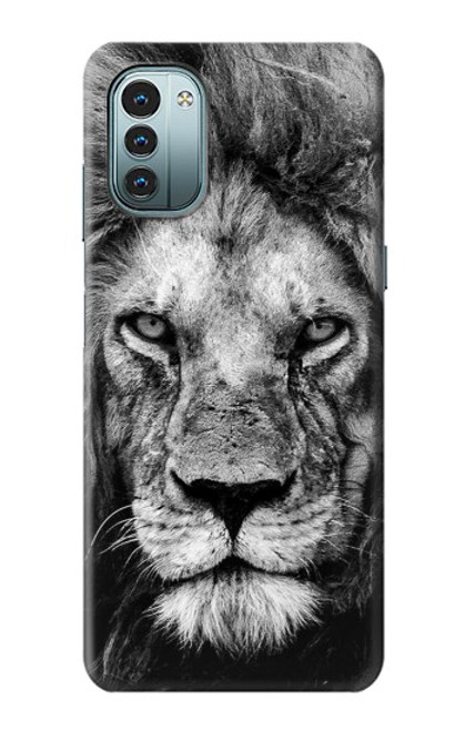 W3372 Lion Face Hülle Schutzhülle Taschen und Leder Flip für Nokia G11, G21