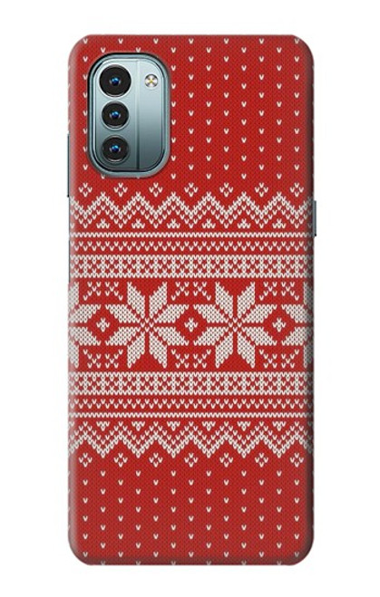 W3384 Winter Seamless Knitting Pattern Hülle Schutzhülle Taschen und Leder Flip für Nokia G11, G21