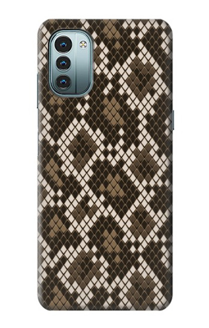 W3389 Seamless Snake Skin Pattern Graphic Hülle Schutzhülle Taschen und Leder Flip für Nokia G11, G21
