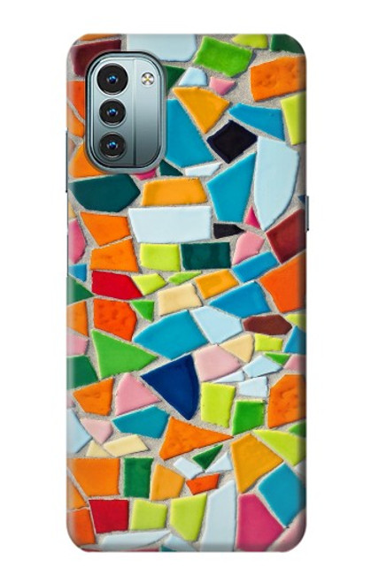 W3391 Abstract Art Mosaic Tiles Graphic Hülle Schutzhülle Taschen und Leder Flip für Nokia G11, G21